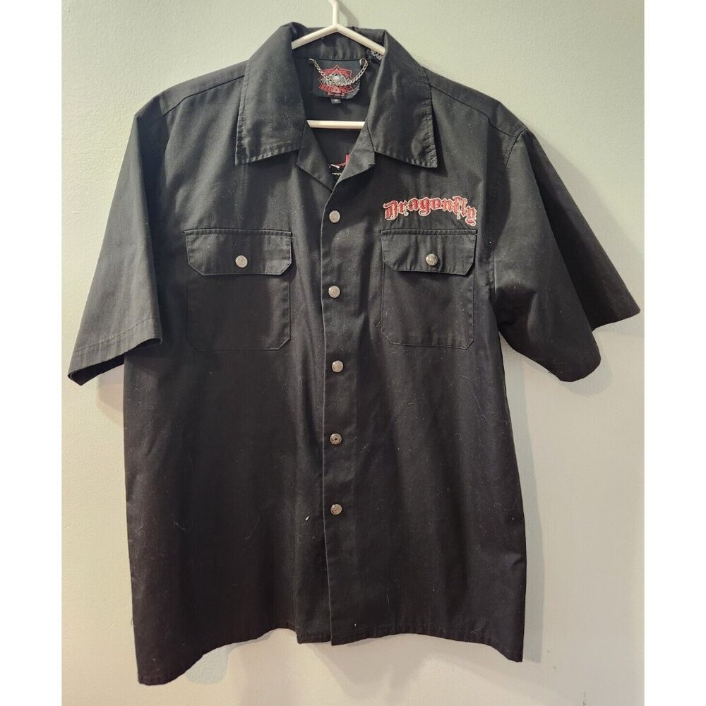 Dragonfly Roadhouse  Casual Men Shirt Size Medium Short Sleeves Pre-Owned